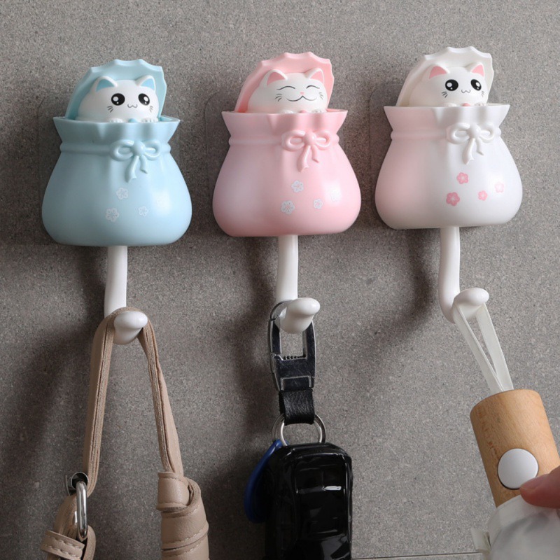 Tablet Cute Accessories - Household Cartoon Cat Decorative Hooks Key