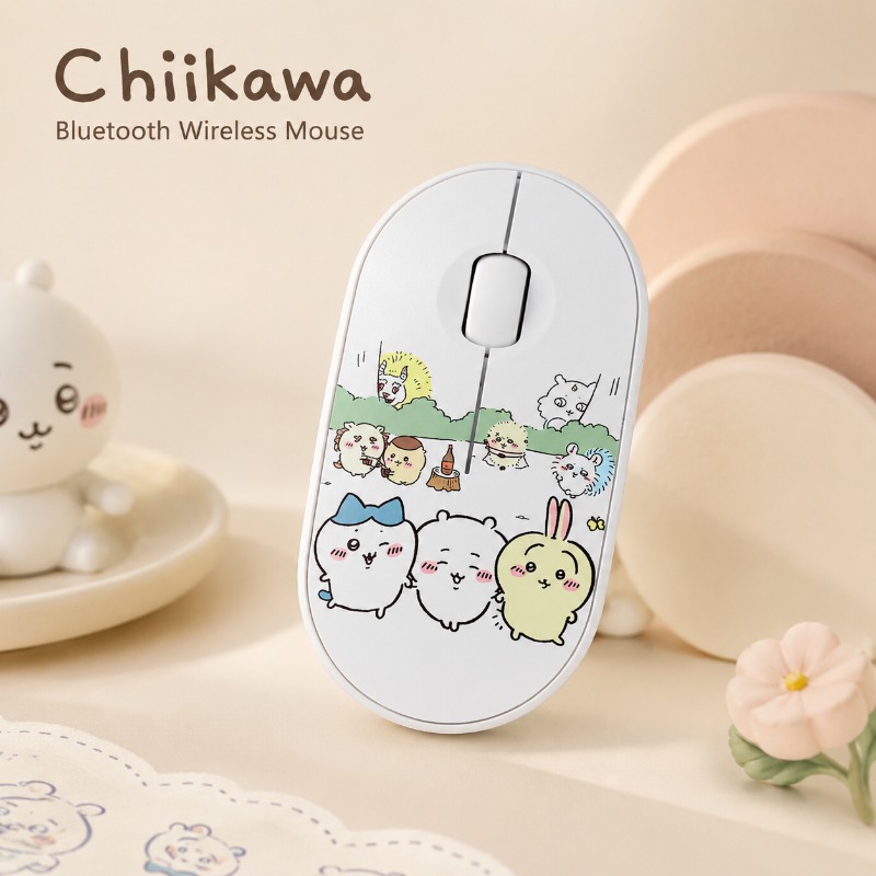 Tablet Cute Accessories - Cute Chiikawa Bluetooth Wireless Mouse Dual
