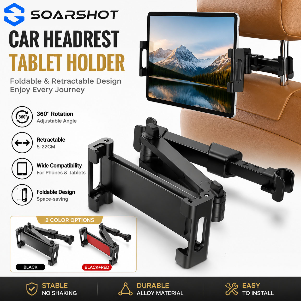 SOARSHOT Car Headrest Tablet H - Toddler Tablet Accessories review and price