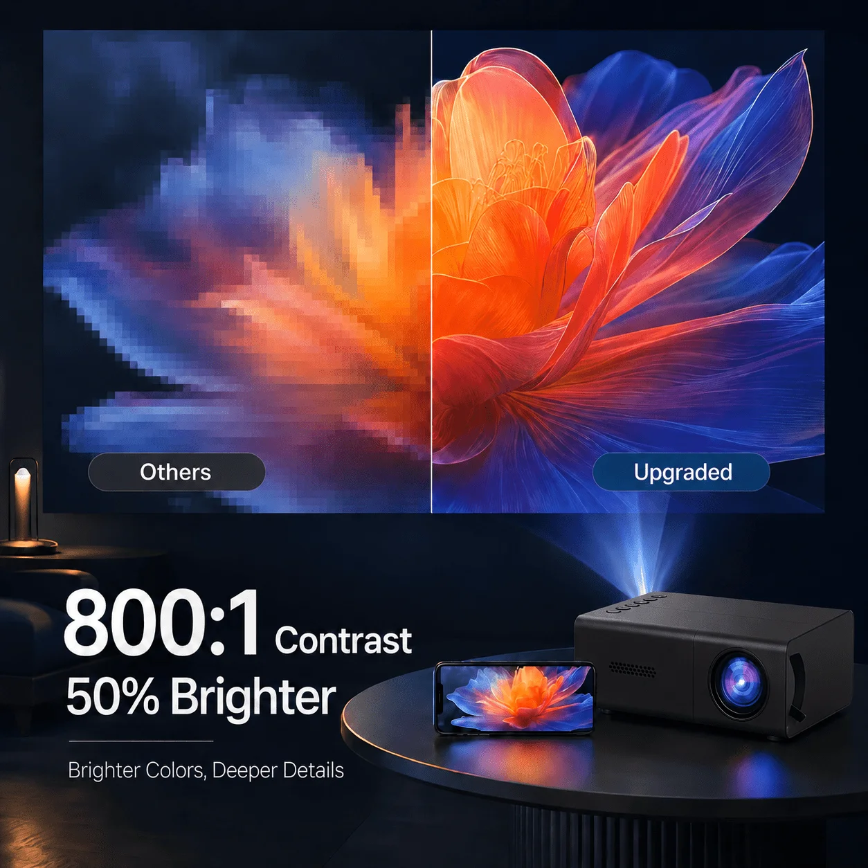 Mini portable projector, compa - Android Tablet Gaming Accessories review and price