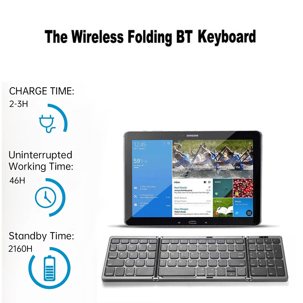 Tri-Fold Bluetooth Keyboard Po - Android Tablet Gaming Accessories review and price