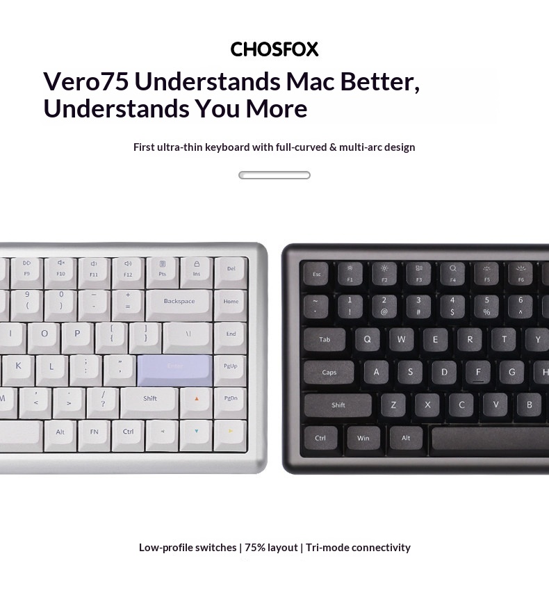 Vero75 Low Profile Mechanical  - Android Tablet Gaming Accessories review and price