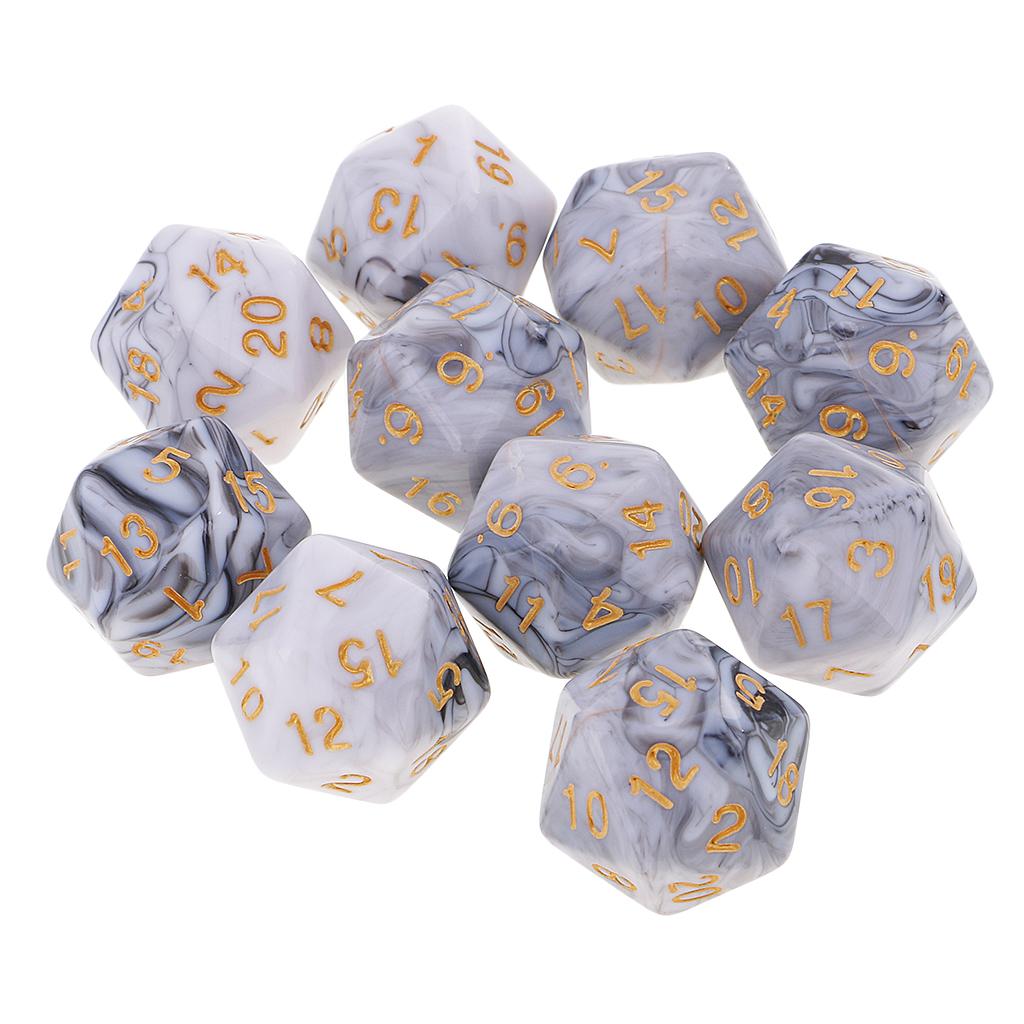 10pcs Polyhedral 20 Sided Dice - Tablet Accessories Kit review and price
